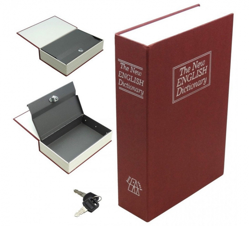 

Книга сейф HOUSEpluse Английский словарь 18 см Бордовый