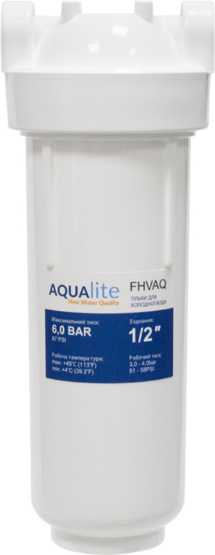 

Магистральный фильтр для холодной воды Aqualite FHV12-W (1/2" белый)