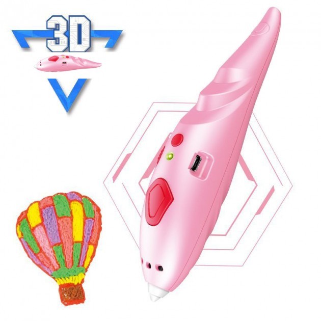 

3D ручка Constract Toys 9902 с Трафаретами Розовый