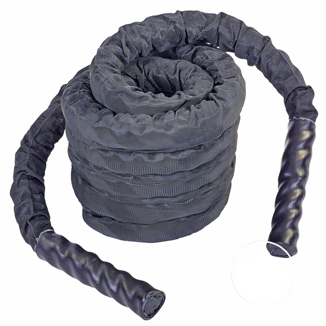 

Канат спортивний тренувальний для кросфіту в захисному рукаві BATTLE ROPE Чорний (FI-5719-6)