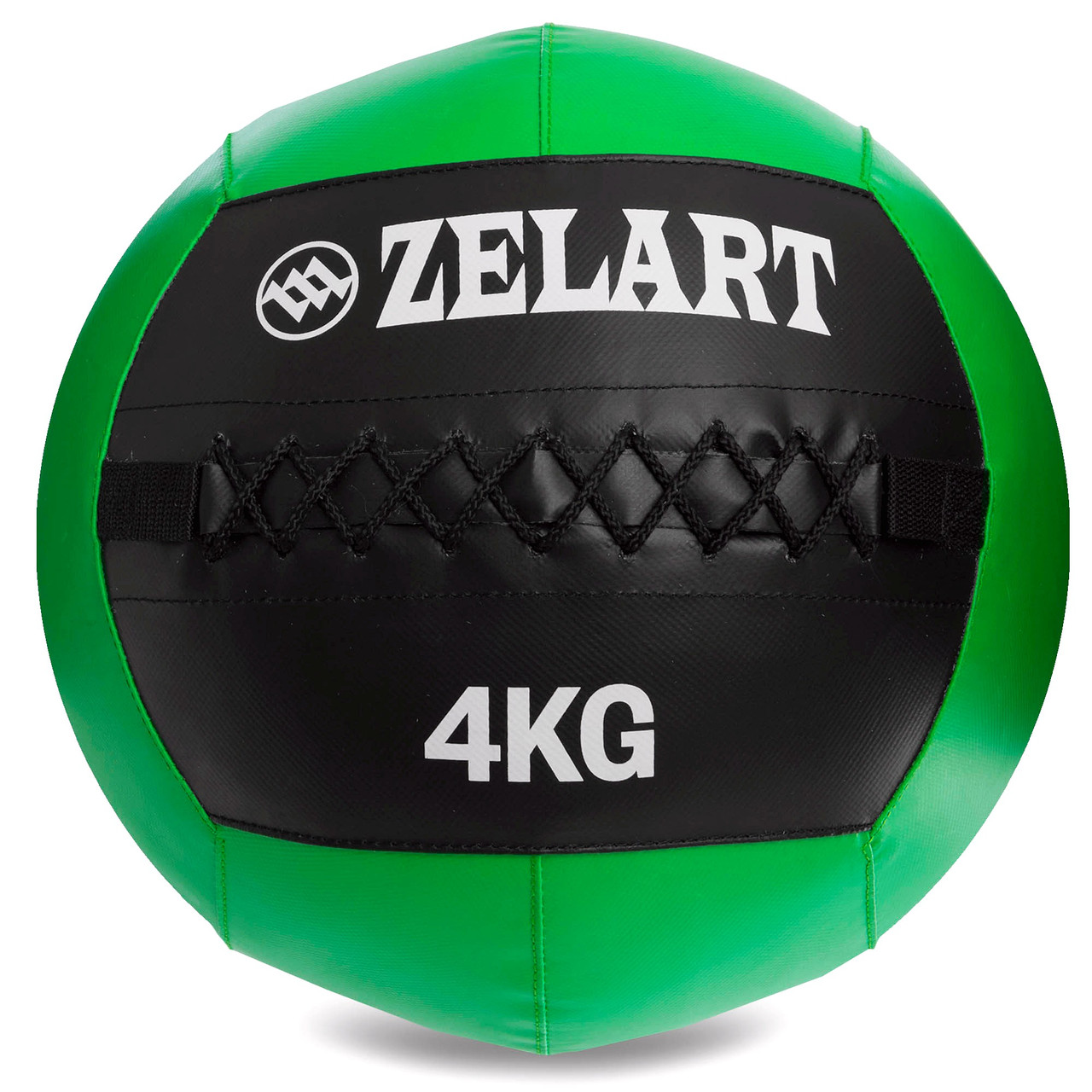 

М'яч для крссфіта і фітнесу WALL BALL Медичний медбол 4 кг ZELART Чорний-зелений (FI-5168-4)