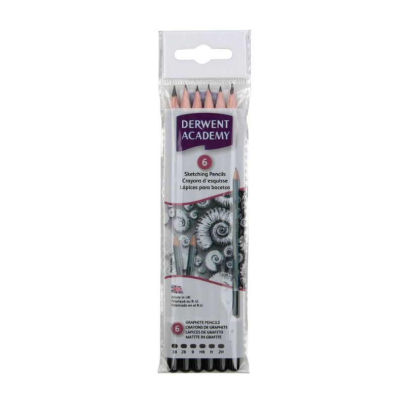 

Набор графитных карандашей Academy 6шт. Derwent