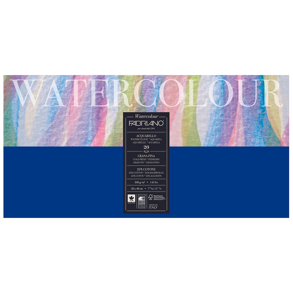 

Блок для акварели Fabriano Watercolor 20л 300г А3