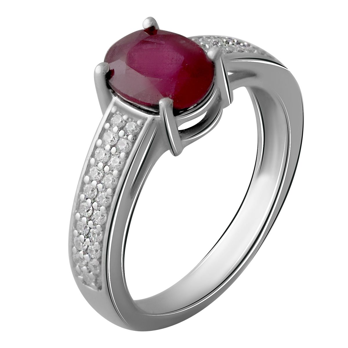 

Серебряное кольцо с натуральным рубином 2.174ct 18.5 размер
