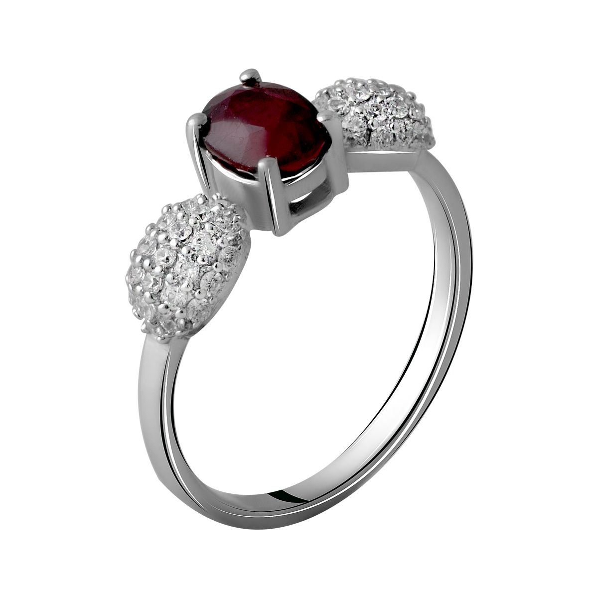 

Серебряное кольцо с натуральным рубином 1.865ct 18 размер