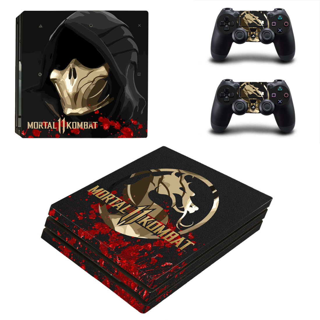 

Виниловые наклейки на PS4 PRO и Dualshock Mortal Kombat 11 Sony PlayStation 4 Custom Skin Playsole Games (PV024)