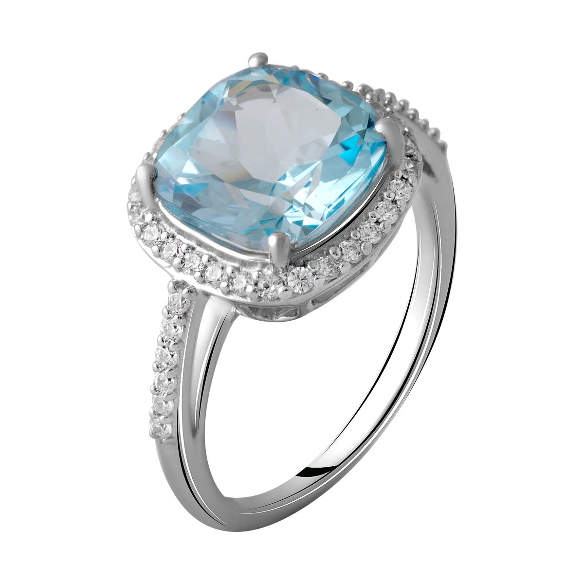 

Серебряное кольцо с натуральным топазом 5.763ct 17 размер