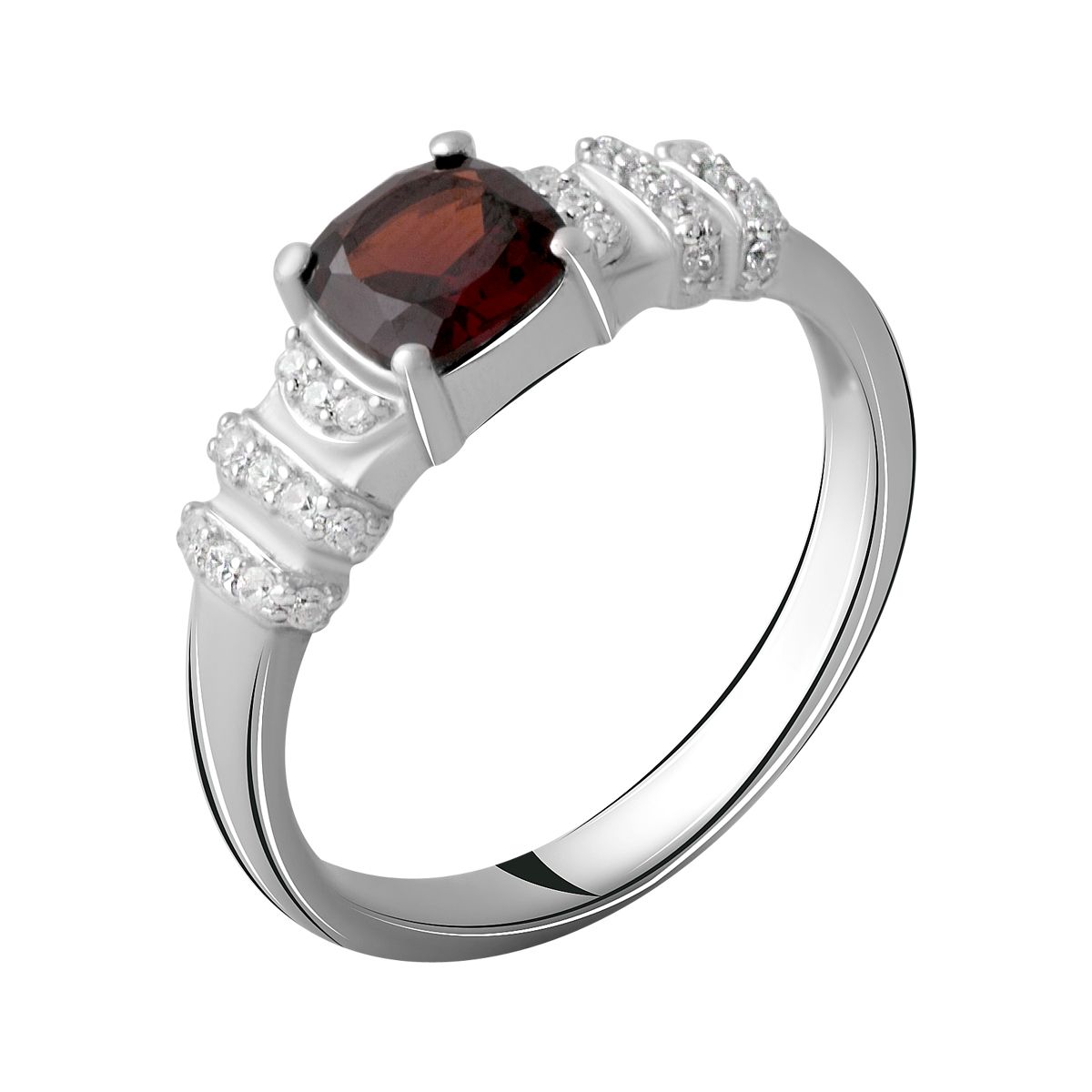 

Серебряное кольцо с натуральным гранатом 1.474ct 19 размер
