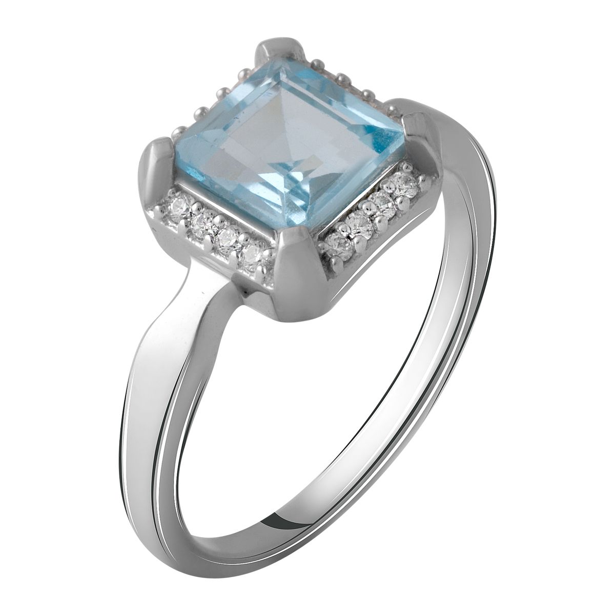 

Серебряное кольцо с натуральным топазом 2.253ct 17.5 размер