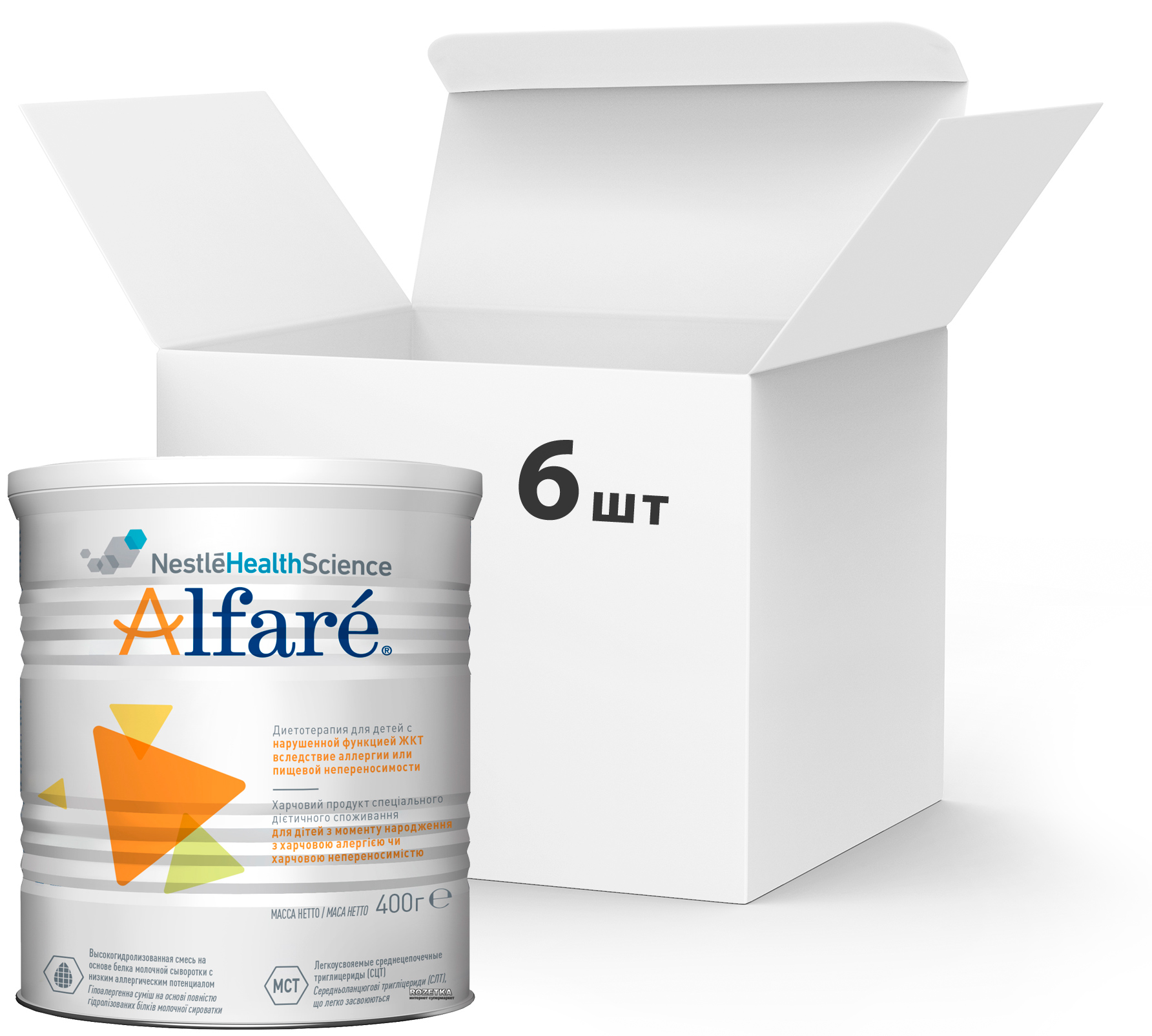 

Упаковка детской смеси Nestle Alfare лечебная с рождения 400 г х 6 шт (7613035776296)