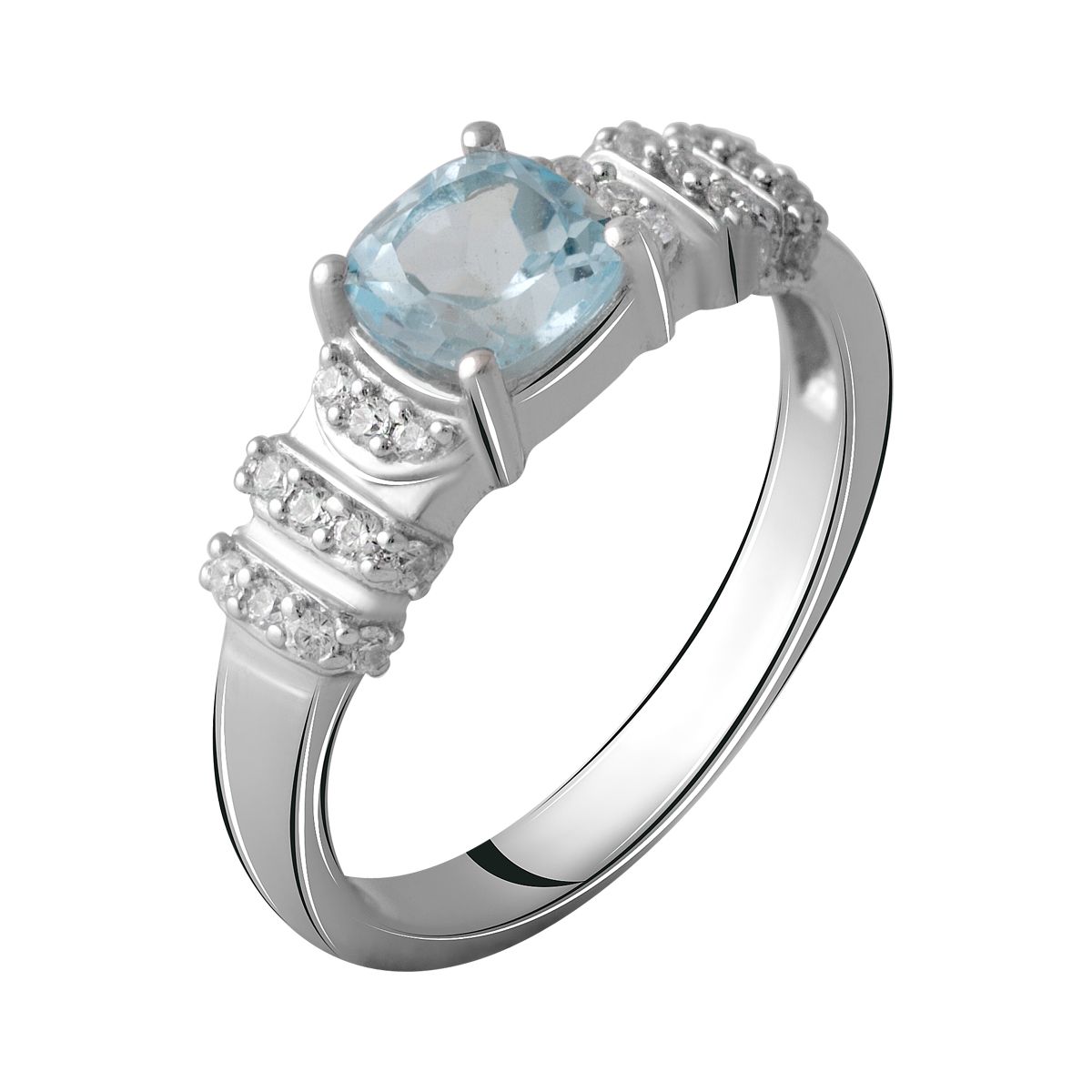 

Серебряное кольцо с натуральным топазом 1.599ct 17.5 размер