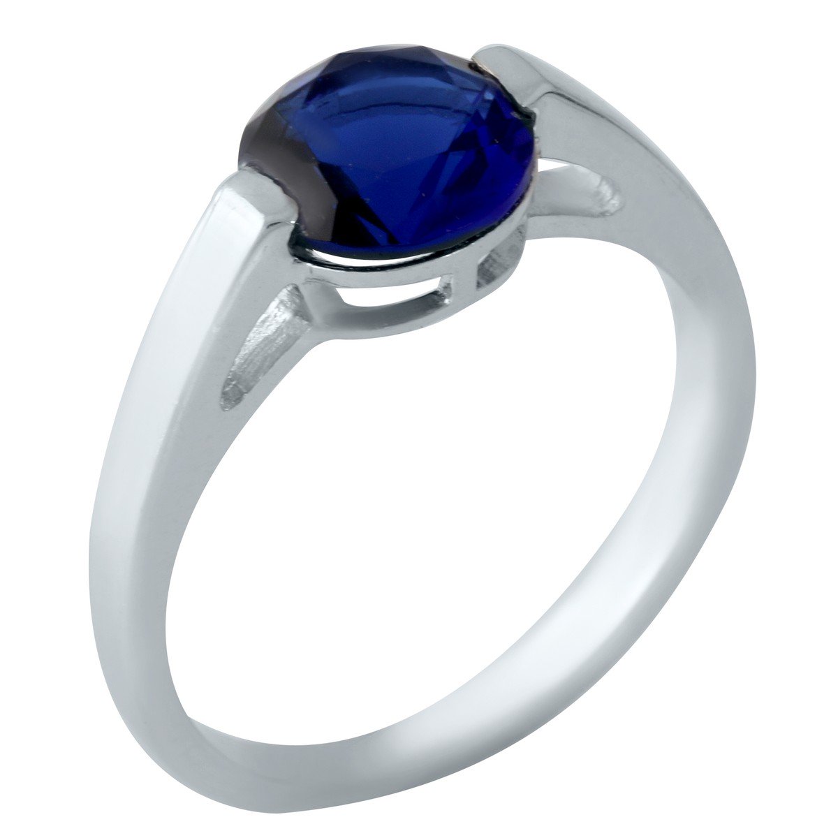 

Серебряное кольцо с сапфиром nano 1.438ct 18.5 размер