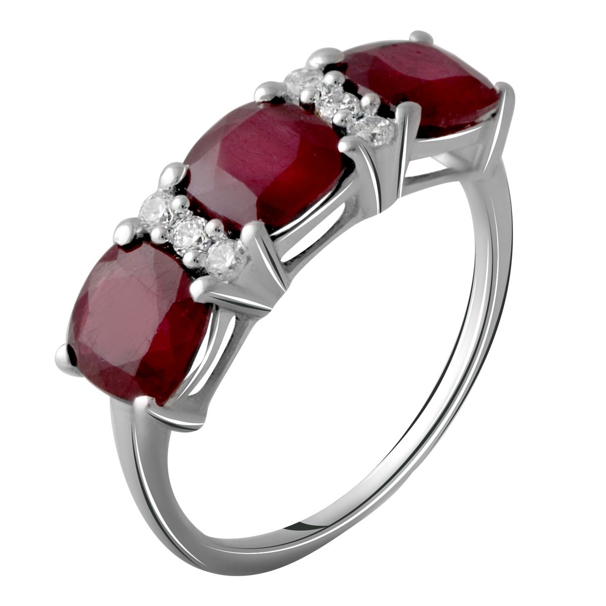

Серебряное кольцо с натуральным рубином 4.05ct 17.5 размер
