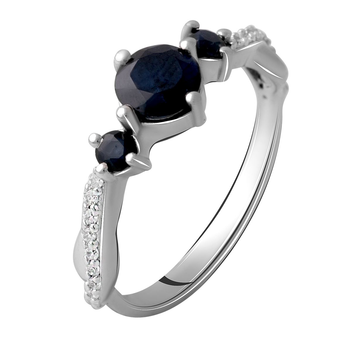 

Серебряное кольцо с натуральным сапфиром 1.62ct 18 размер