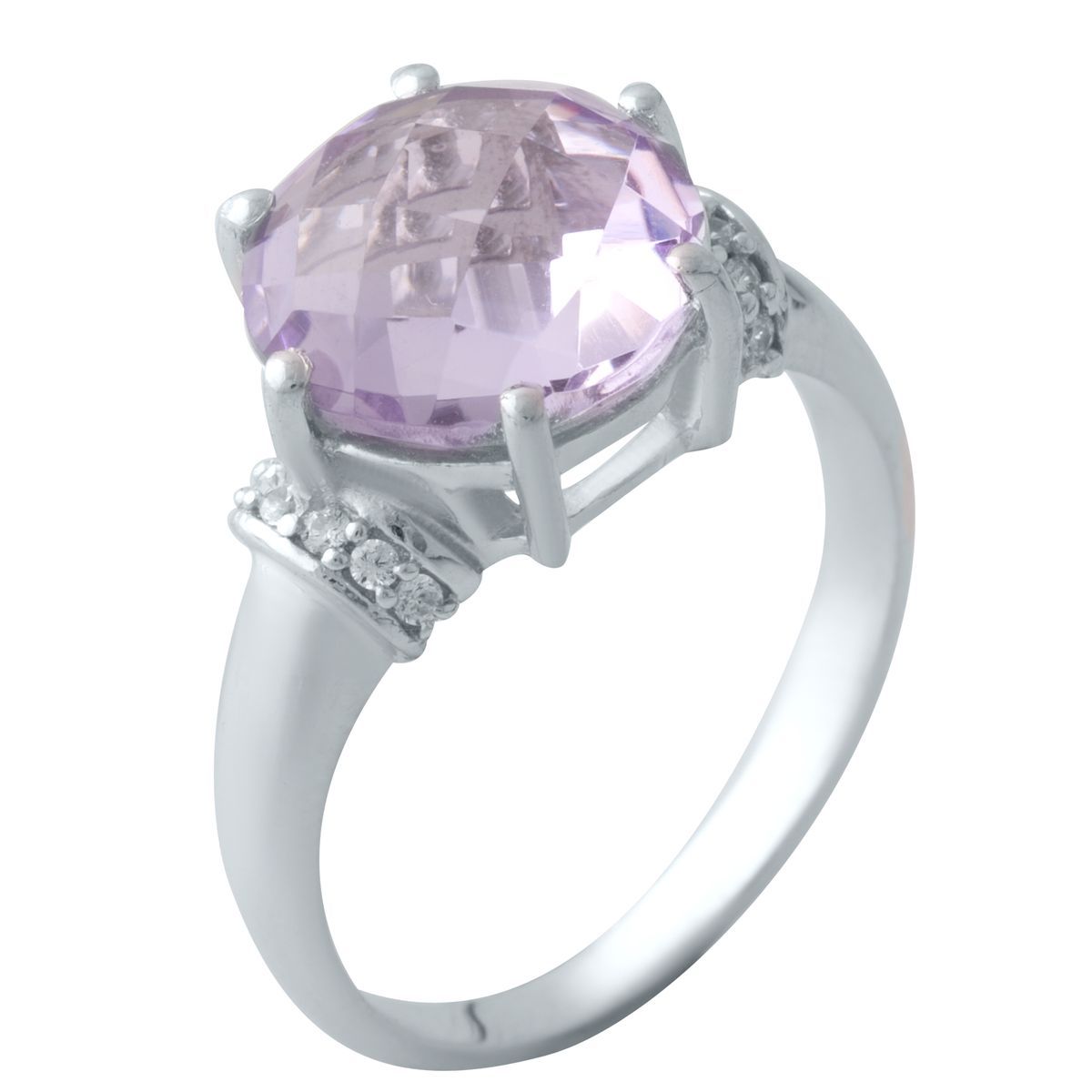 

Серебряное кольцо с натуральным аметистом 4.17ct 17 размер