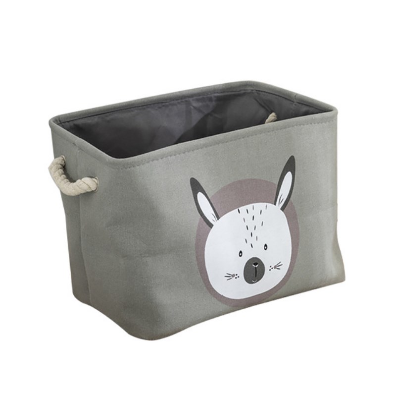 

Текстильная корзина для хранения игрушек/белья/вещей Doggy Berni Home Серая 35х25см