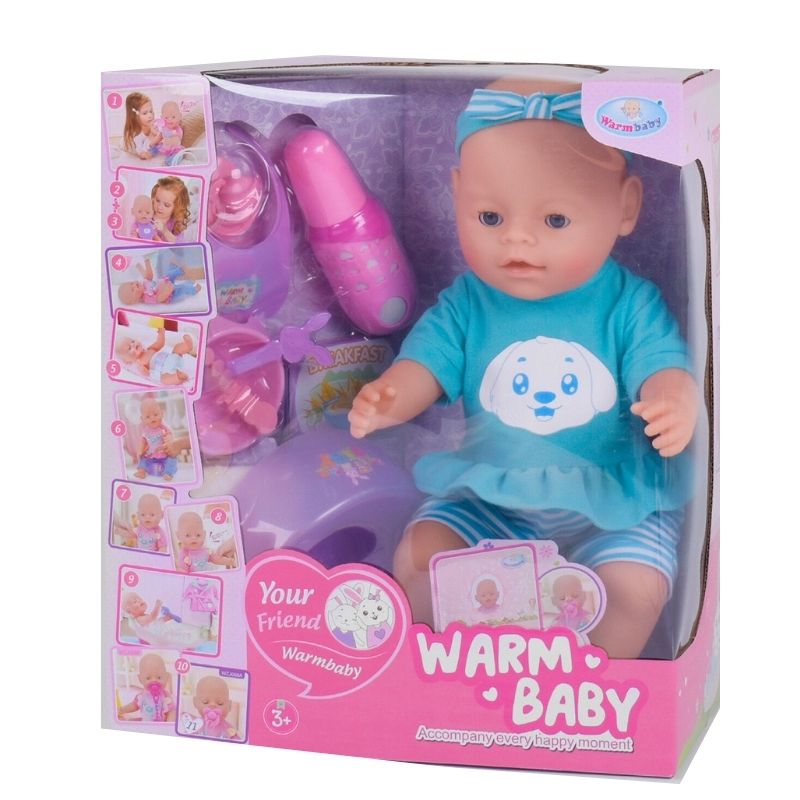 

Пупсик для девочки с аксессуарами 40 см Warm Baby WZJ 058 A-026 A-1 Разноцветный (93551)