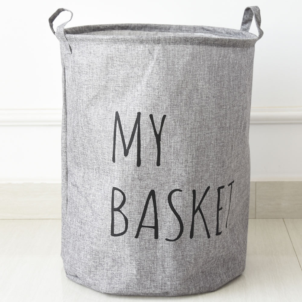 

Текстильная корзина для хранения игрушек/белья/вещей Мой склад Berni Home Серая 50х40см