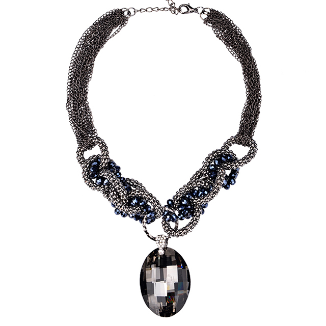 

Колье Большой кристалл DiaDemaGrand Серый (011609-16)