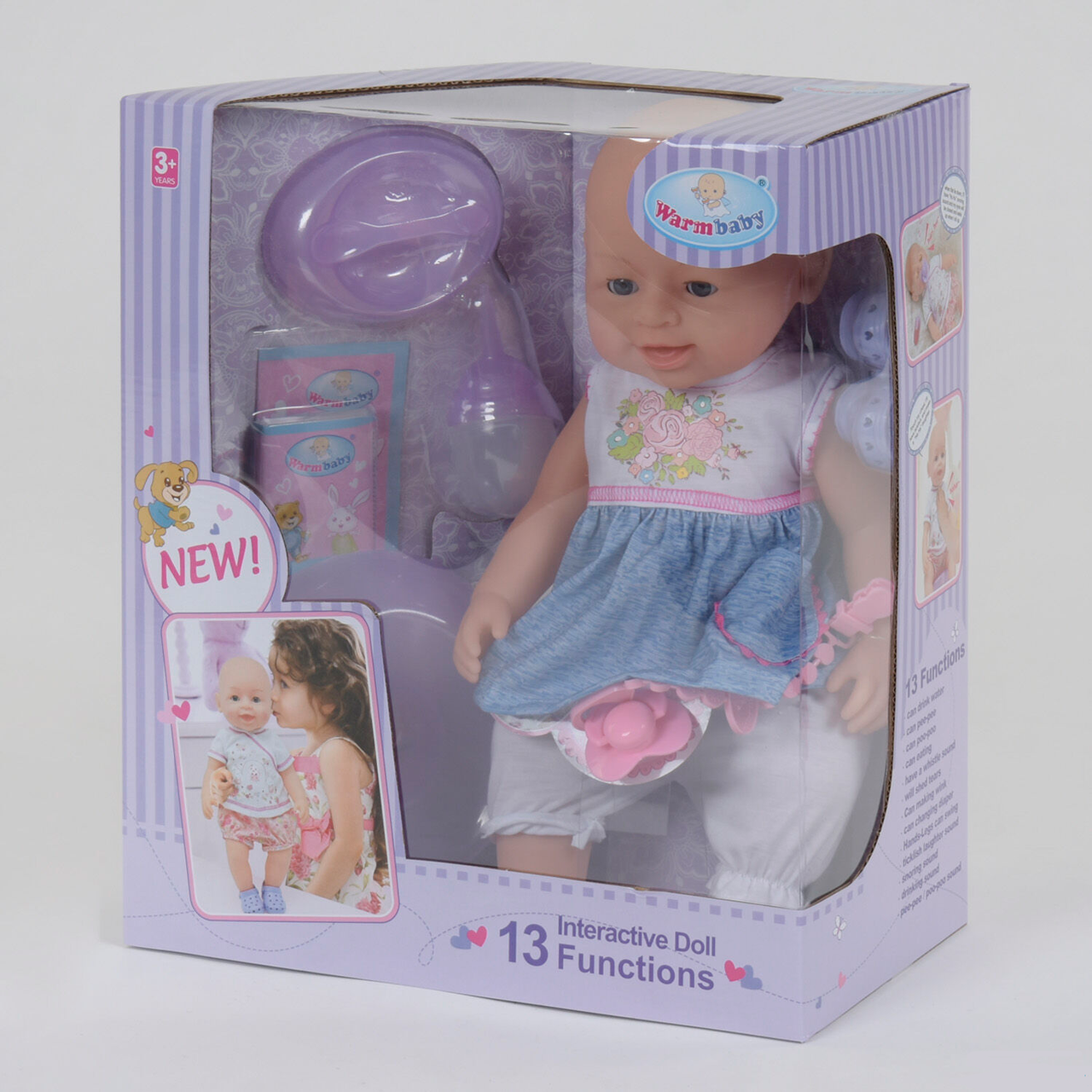 

Кукла Реборн (пупс), девочка "Warm Baby" 13 функций, звуковые эффекты, на батарейках вид 4