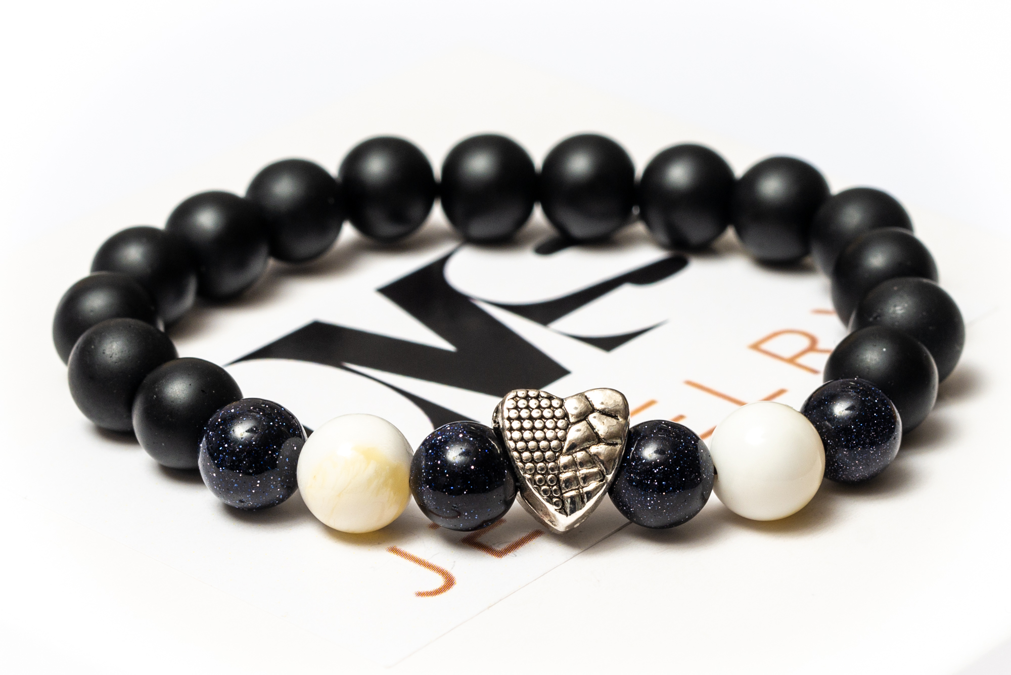 

Браслет мужской DMS Jewelry из шунгита, кахолонга, авантюрина LOVING
