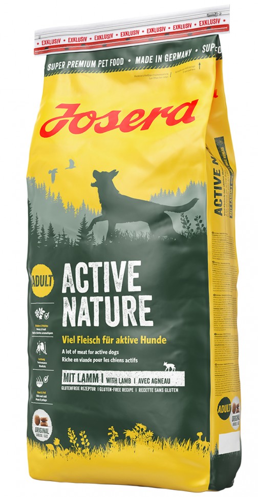 

Сухой корм Josera Dog Active Nature для взрослых собак всех пород с высокой активностью (птица) 15 кг