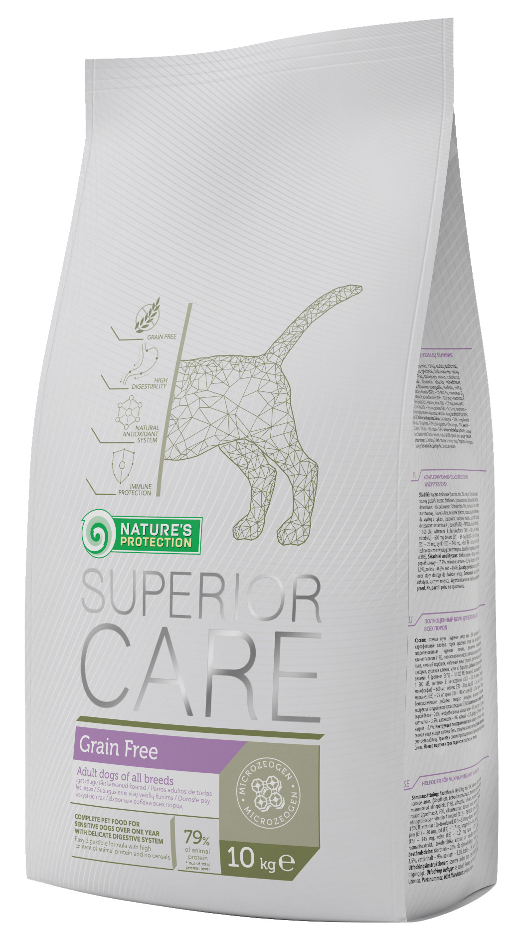 

Сухой корм Nature's Protection Dog Grain Free для взрослых собак всех пород с чувствительным пищеварением 10 кг