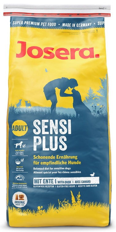 

Сухой корм Josera Dog SensiPlus Adult для взрослых собак склонных к аллергии и проблемах с пищеварением (утка и рис) 15 кг