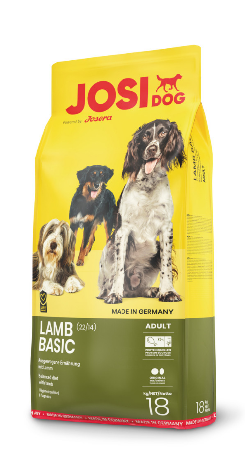 

Сухой корм Josera JosiDog Lamb Basic 22/14 для взрослых собак всех пород с нормальной активностью (ягненок) 18 кг
