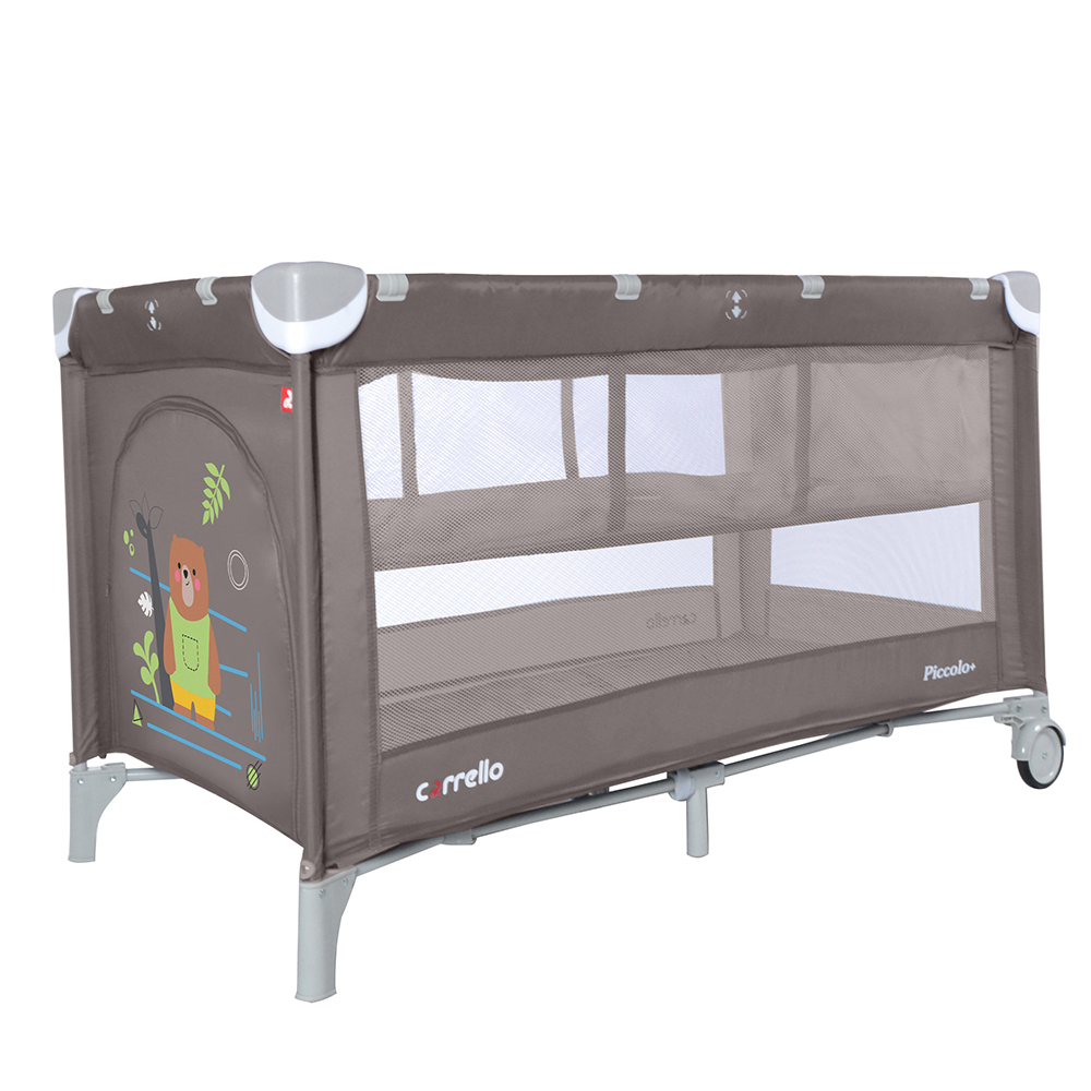 

Манеж- кроватка CARRELLO Piccolo+ CRL-9201/2 Chocolate Brown со вторым дном+ сумка-переноска в комплекте