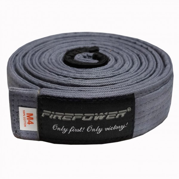 

Пояс детский для Бразильского Джиу-Джитсу Firepower Classic Light (M4) Серый