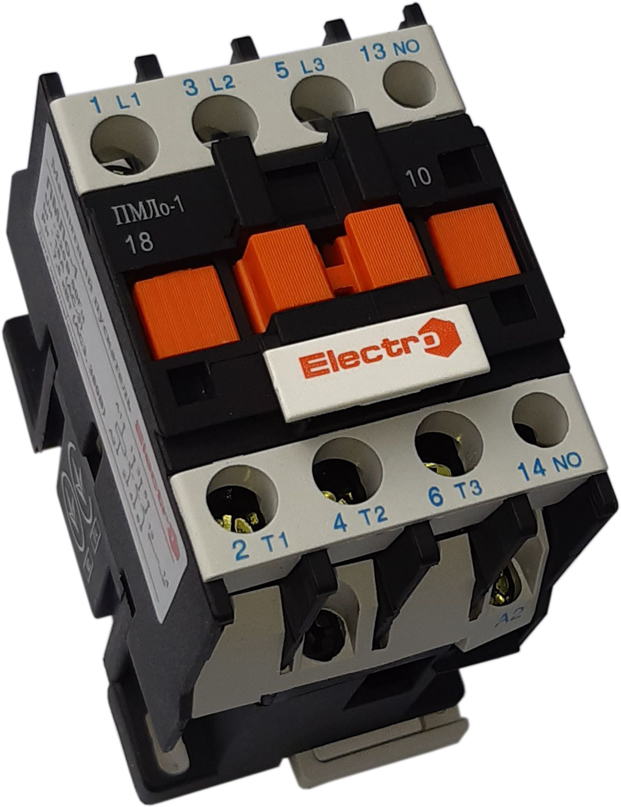 

Контактор ElectrO ПМЛо-1-18 18А котушка 110В АС3 1NO