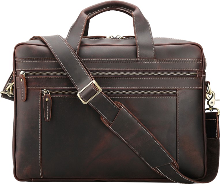 

Мужская сумка кожаная Tiding Bag 7319R Коричневая