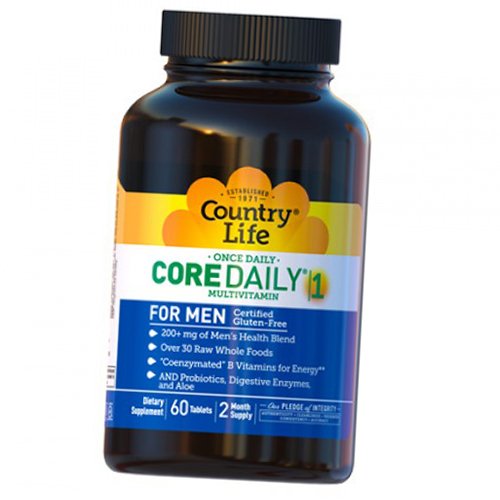 

Витамины для мужчин, Core Daily-1 For Men, Country Life 60таб (36124022)