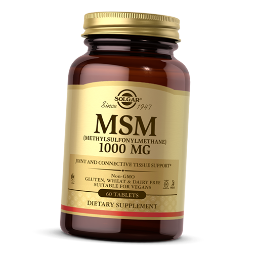 

МСМ, Метилсульфонилметан, MSM 1000, Solgar 60таб (03313007)