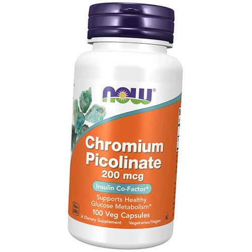 

Поликотинат Хрома, Chromium Picolinate 200, Now Foods 100вегкапс (36128026)