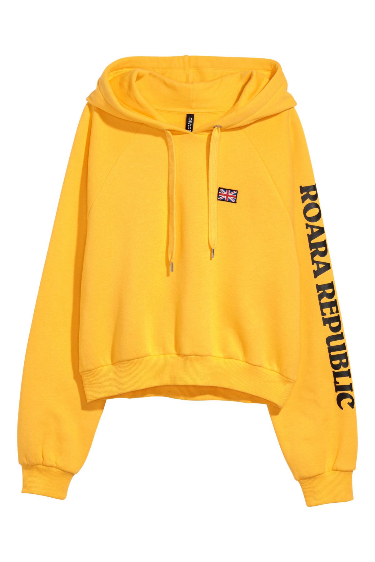 

Короткий худи H&  Желтый, Короткий худи H&M m Желтый
