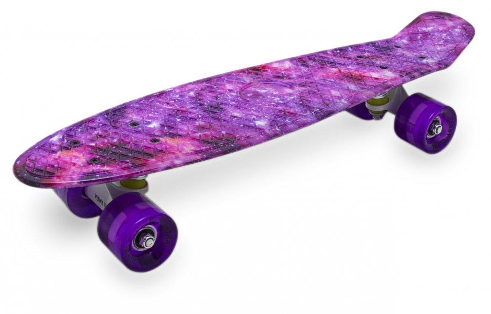 

Скейт Пенни борд Penny board Maraton Penny Ultra Розовый космос