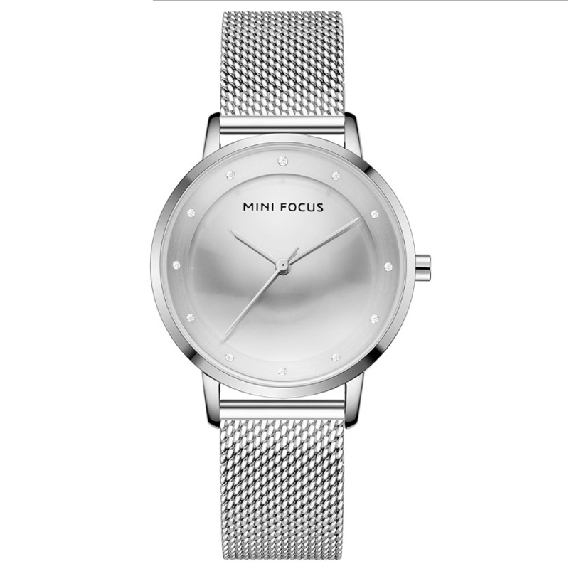 

Часы женские Mini Focus 0332L сетчатый ремень Silver