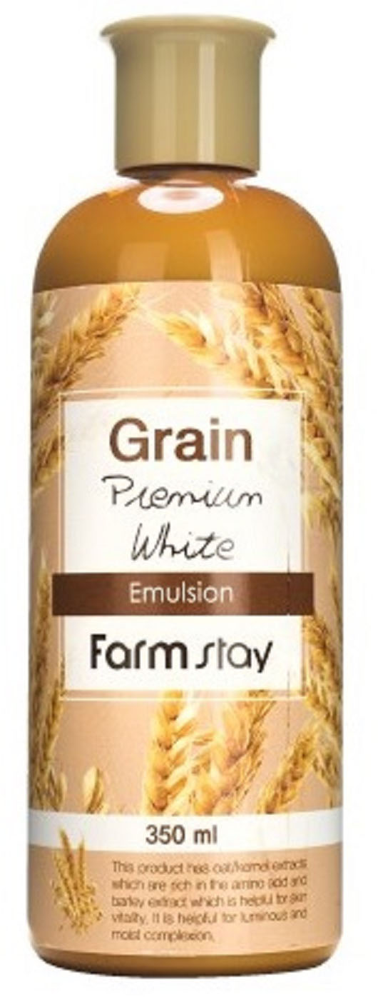 Акция на Выравнивающая эмульсия FarmStay Grain Premium White Emulsion с экстрактом ростков пшеницы 350 мл (8809426958900) от Rozetka UA