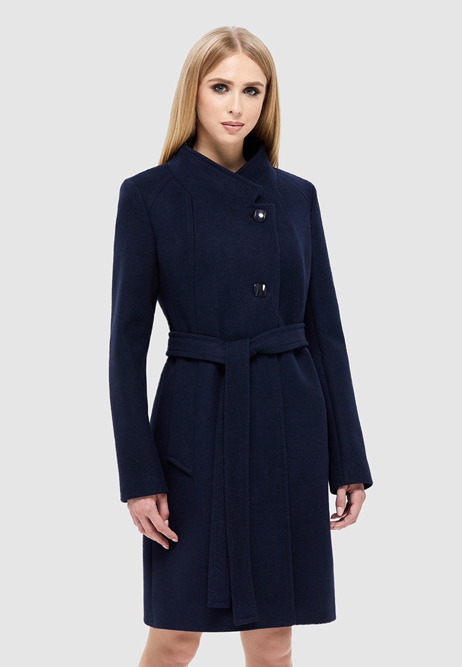 

Пальто демисезонное синее DANNA 1137 48