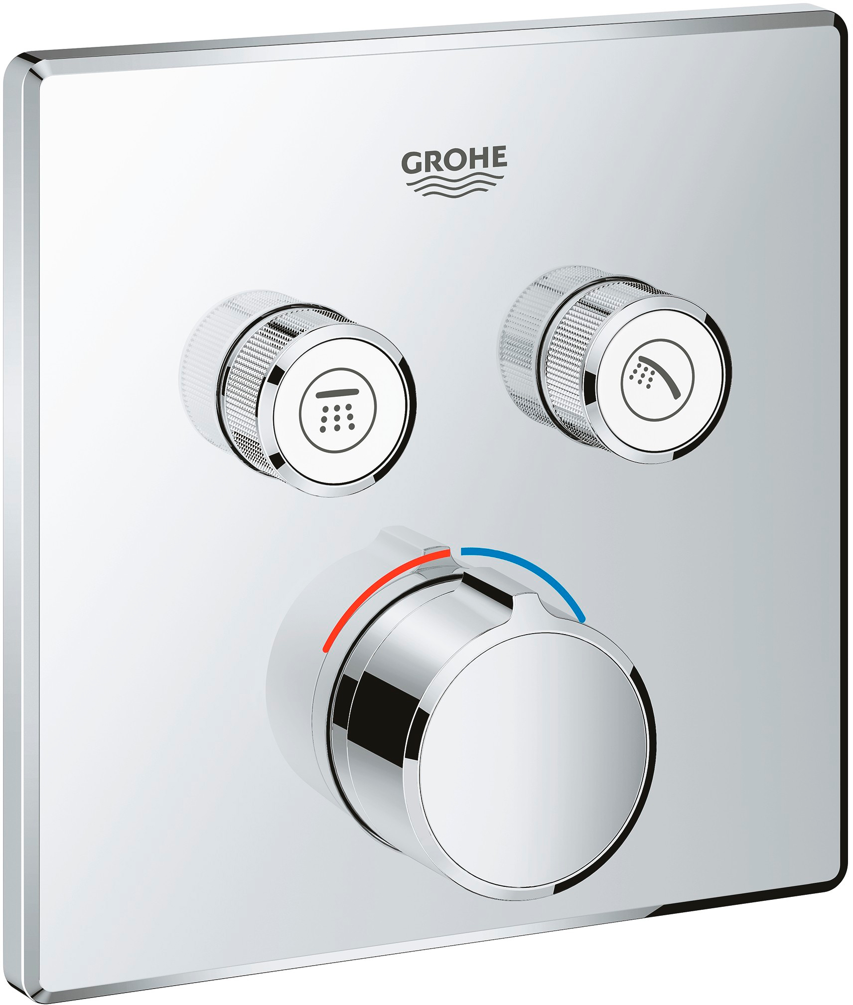 

Внешняя часть смесителя для душа на 2 выхода, GROHE GROHTHERM SMARTCONTROL 29148000 хром (52639)