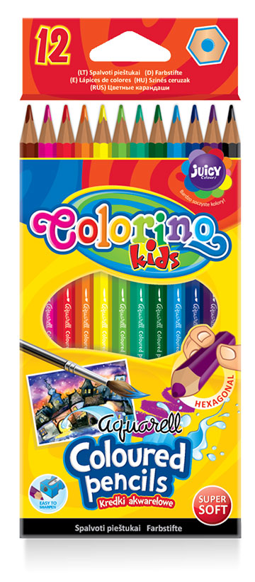

Карандаши цветные Colorino акварельные с кисточкой 12 цветов (33039PTR)