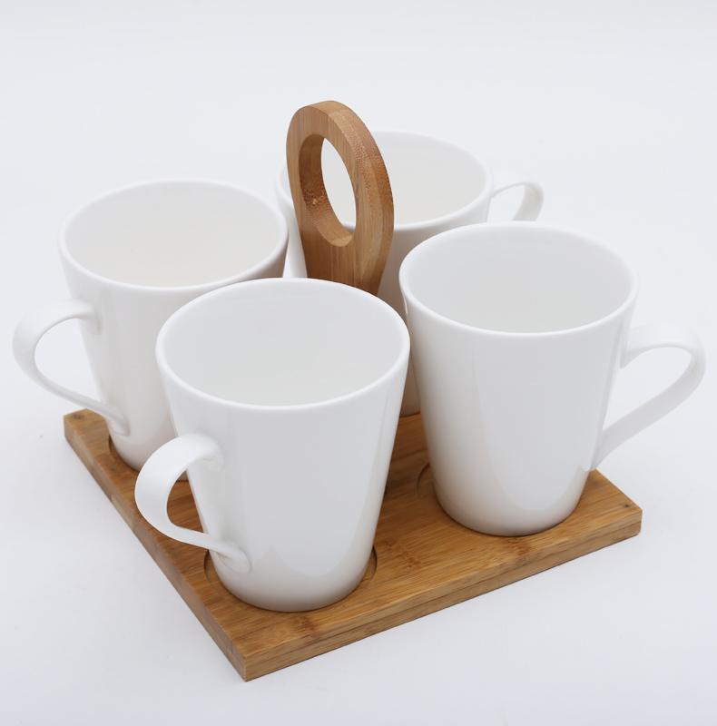 

Чайный набор Ceram-Bamboo 4 кружки 245 мл на подставке (psg_BD-375-297)