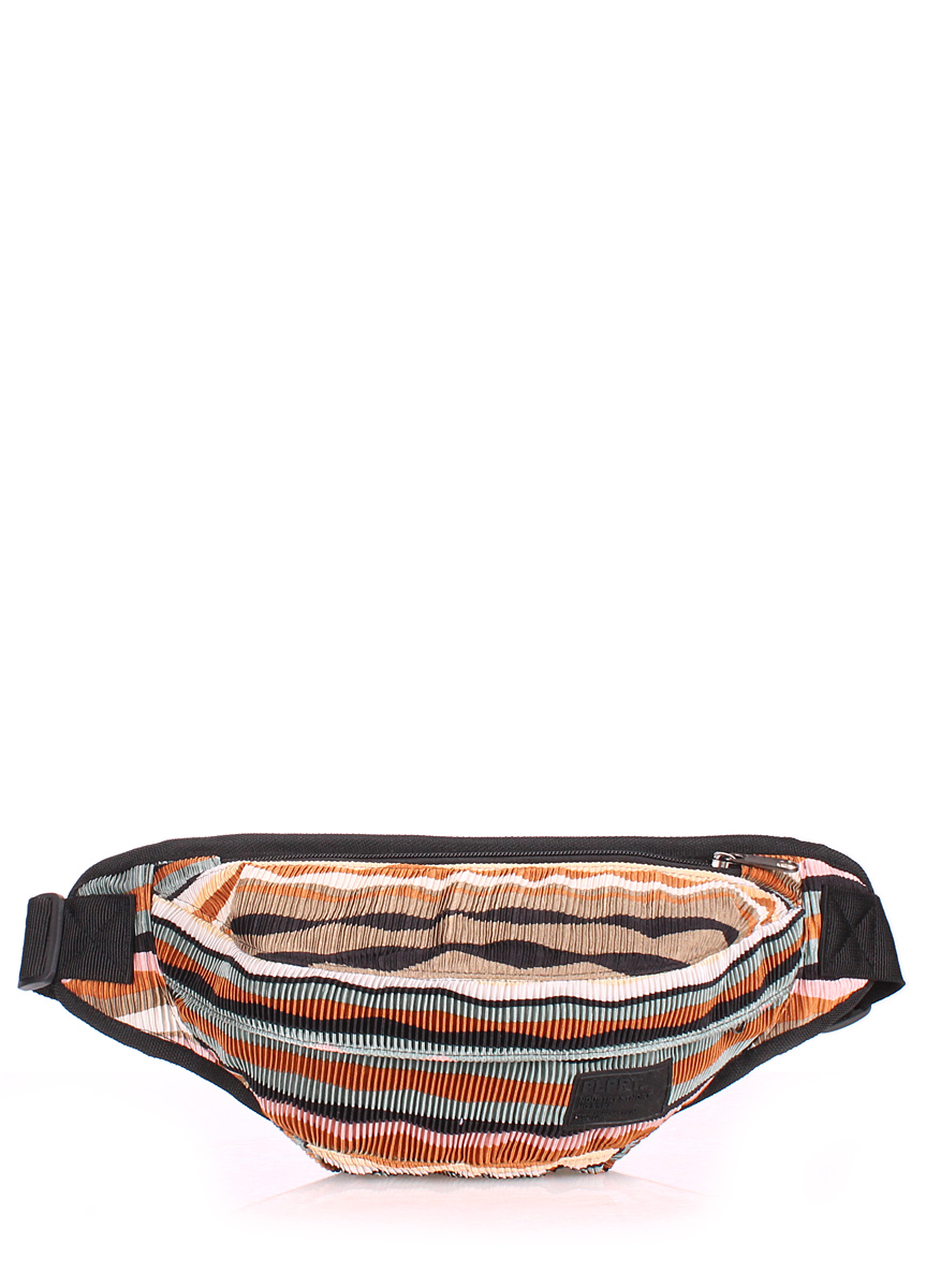

Сумка на пояс POOLPARTY Bumbag коричневая молодежная
