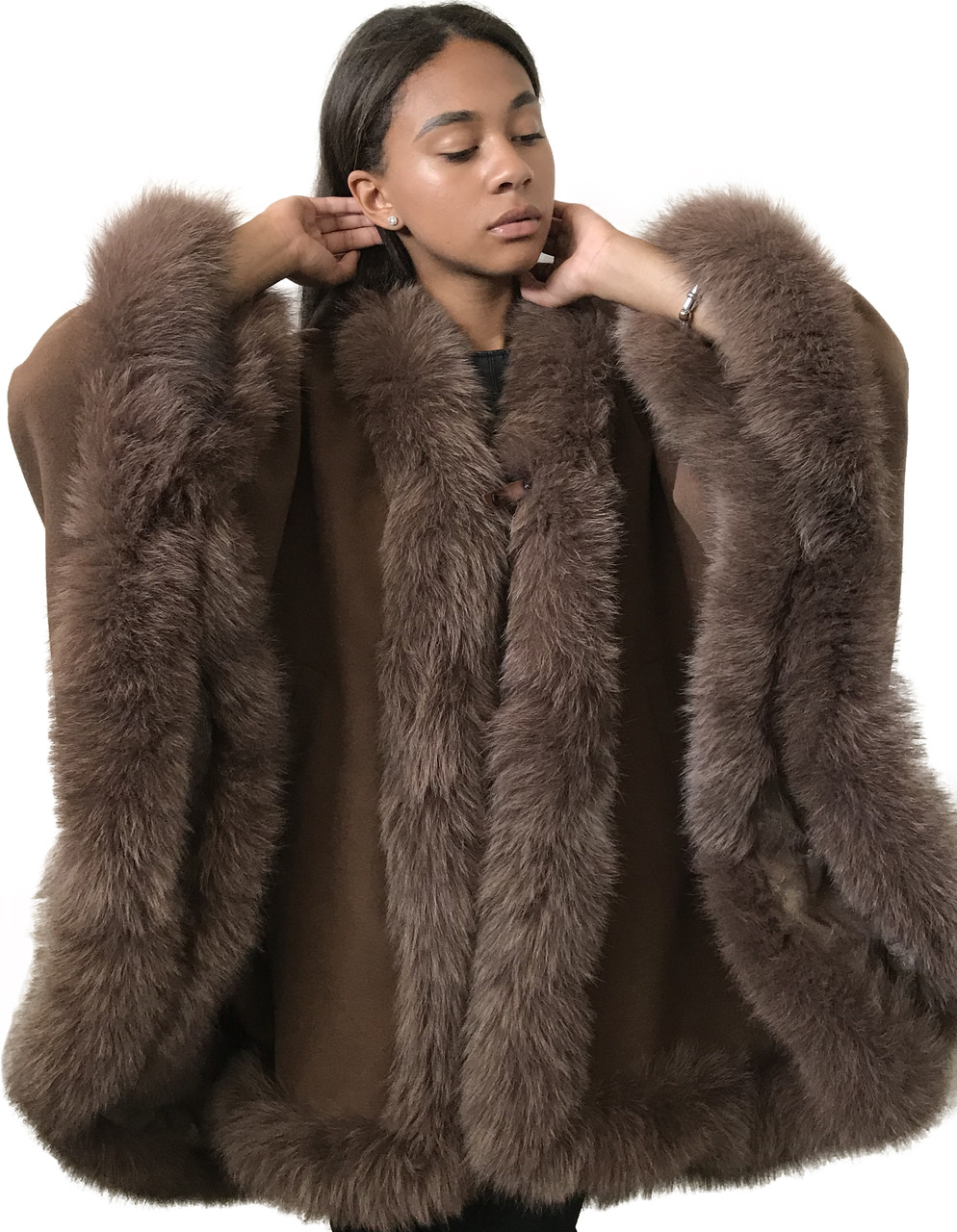 

Пончо Кейп Пальто RizhikOva 85 см Camel One size RO-1142