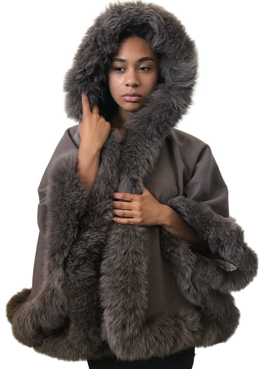 

Пончо Кейп Пальто с капюшоном RizhikOva 65 см Beige One size RO-1428