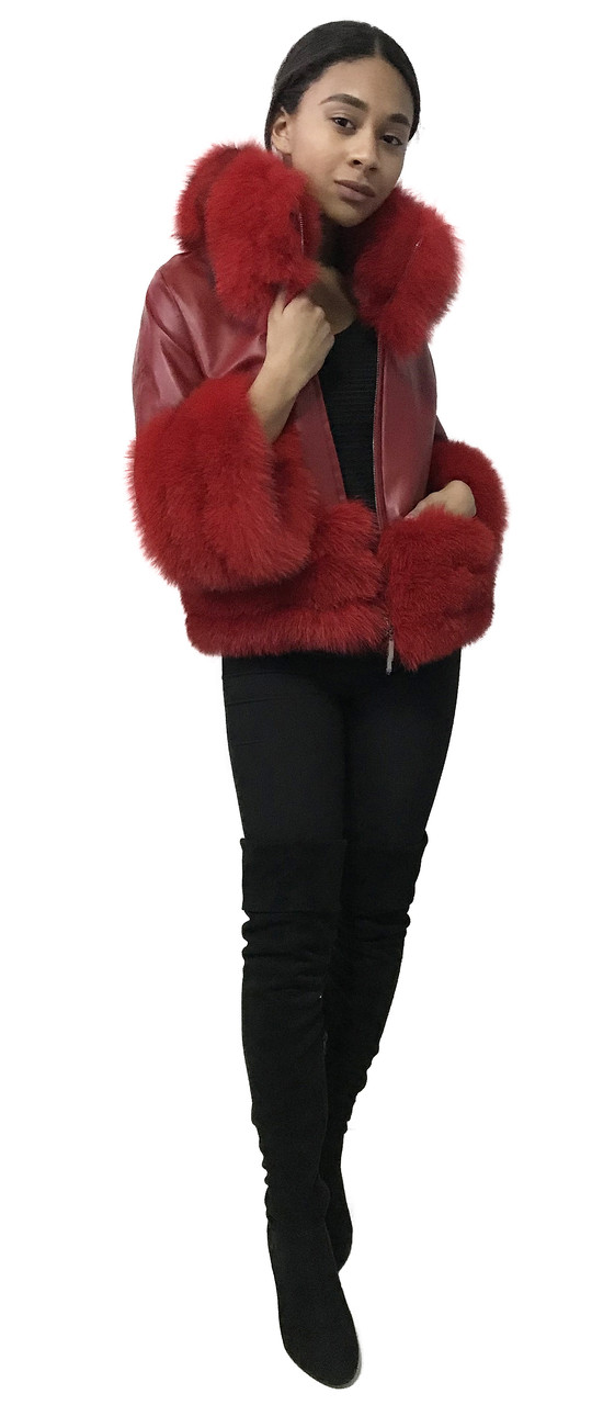 

Кожаная куртка RizhikOva Red 46 RO-1629