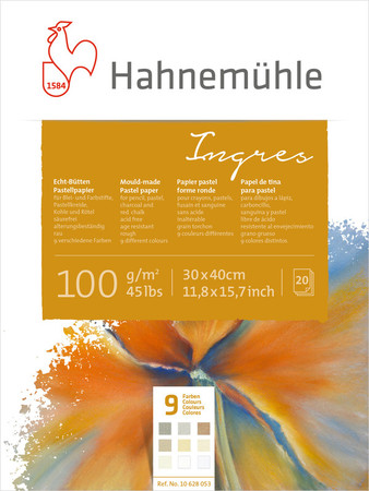 

Блок для пастели Hahnemuhle Ingres 20л цветных 100г 30х40см