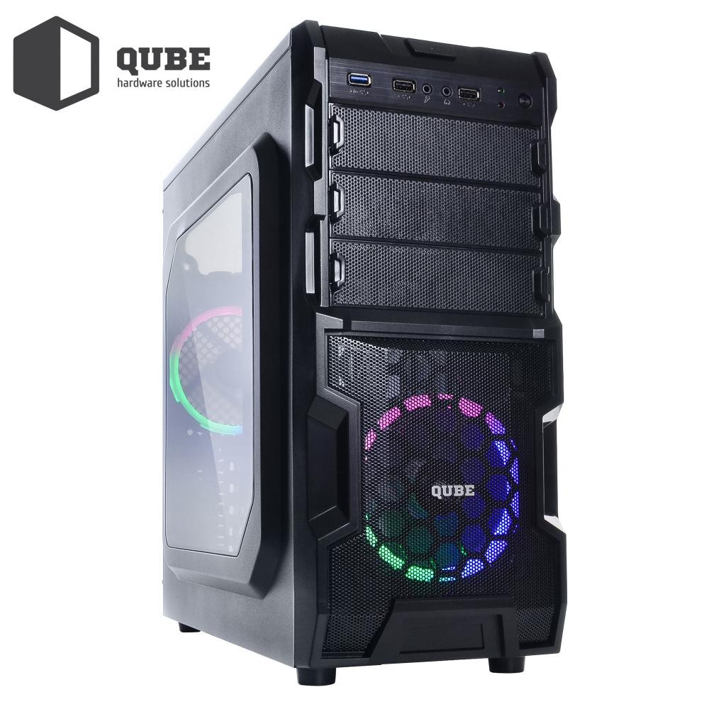 

Корпус QUBE без БП QB932A RGB Black (QB932A_W3NU3)